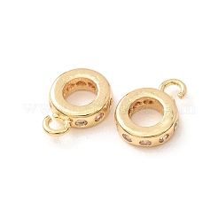 Brass Micro Pave Cubic Zirconia Tube Bails&nbsp;CU-F942-20G