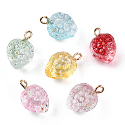 Transparent Spray Painted Glass Pendants&nbsp;GLAA-CJC0014-01