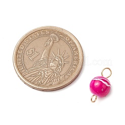 Spray Painted Drawbench Acrylic Round Connector Charms&nbsp;PALLOY-JF03327