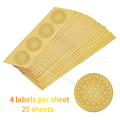 Plastic Self Adhesive Gold Foil Embossed Stickers&nbsp;DIY-WH0211-023