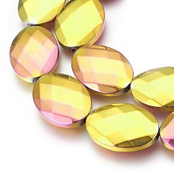 Electroplated Non-magnetic Synthetic Hematite Beads Strands&nbsp;G-P392-V10