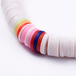 Handmade Polymer Clay Heishi Beads Stretch Bracelets&nbsp;BJEW-JB05087