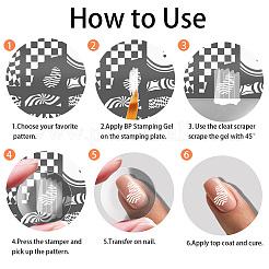 Stainless Steel DIY Nail Art Templates&nbsp;MRMJ-WH0092-017