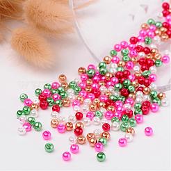 Christmas Mix Pearlized Glass Pearl Beads&nbsp;HY-X006-4mm-05