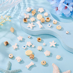 36Pcs 18 Styles Handmade Porcelain Beads&nbsp;PORC-TA0001-41