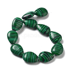 Synthetic Malachite Dyed Beads Strands&nbsp;G-P528-L07-01
