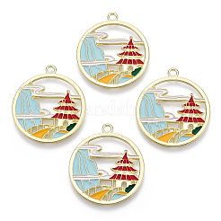 Chinese Style Alloy Pendants&nbsp;X-RESI-R431-06-RS