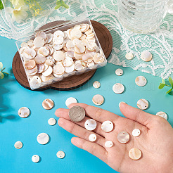 200Pcs 2 Styles Natural Freshwater Shell Disc Charms&nbsp;BSHE-TA0001-33
