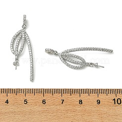 SHEGRACE Brass Micro Pave Cubic Zirconia Peg Bails Pin Pendants&nbsp;XGRQ5F599-815P