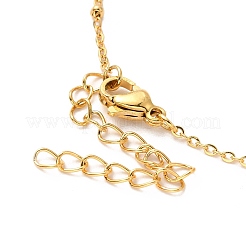 PVD Vacuum Plating 304 Stainless Steel Stud Earring and Pendant Necklace Set&nbsp;LS-SJEW-C002-01G-G