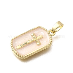 Brass Enamel Pendants&nbsp;KK-P336-14G-02