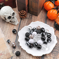50Pcs 10 Style Halloween Theme Acrylic Beads&nbsp;SACR-SC0001-20