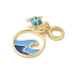 Brass Enamel European Dangle Charms&nbsp;KK-C110-12G