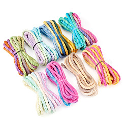 8 Bags 8 Colors 3-Ply Round Cotton Twisted Cord&nbsp;OCOR-TA0003-82B