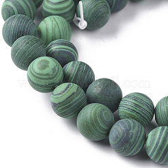 Synthetic Malachite Beads Strands&nbsp;G-F668-19-6mm