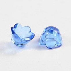 Lt.Blue Dyed Transparent Acrylic Flower Beads&nbsp;X-PL548-8