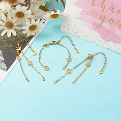 304 Stainless Steel Smile Link Chains Bracelet Making&nbsp;AJEW-JB01039-01