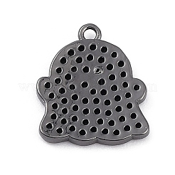 Rack Plating Brass Cubic Zirconia Pendants&nbsp;KK-D031-04B-01