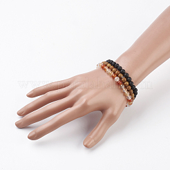 Natural Mixed Stone Stretch Bracelets&nbsp;BJEW-JB03600
