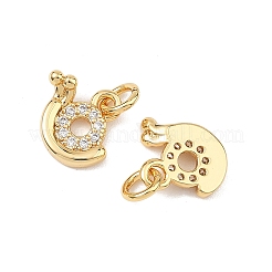 SHEGRACE Brass Clear Cubic Zirconia Charms&nbsp;XGRQ3P137-584G