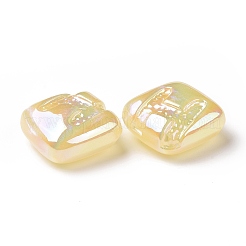 Rainbow Iridescent Plating Acrylic Beads&nbsp;LS-OACR-A010-06C