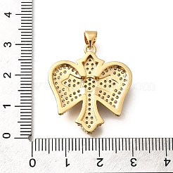 Brass Micro Pave Cubic Zirconia Pendants&nbsp;KK-B128-09G