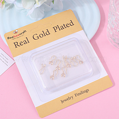 10Pcs Rack Plating Brass Hook Clasps&nbsp;KK-BBC0010-48