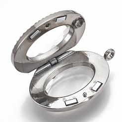 Alloy Magnetic Locket Pendants&nbsp;PALLOY-T052-26B