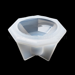 Faceted Hexagon DIY Silicone Candle Cup Molds&nbsp;DIY-P078-05