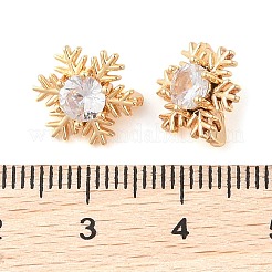 Brass Pave Cubic Zirconia Spacer Bars&nbsp;KK-B090-03B-01G