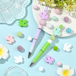 66Pcs 9 Colors Silicone and Resin Imitation Pearl Beads Set&nbsp;FIND-YW0011-43