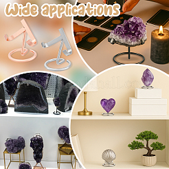 3Pcs 3 Styles Iron Raw Stone Display Holder&nbsp;ODIS-PH0009-13
