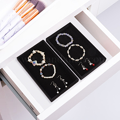 Rectangle Velvet Jewelry Display Trays for Rings&nbsp;ODIS-WH0113-14A