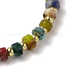 Natural White Jade and Natural Imperial Jasper Bead Bracelets&nbsp;BJEW-C061-03
