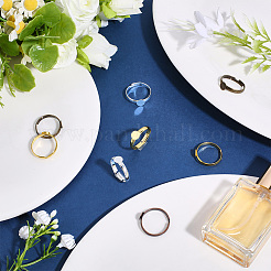 40Pcs 4 Colors Brass Pad Ring Bases&nbsp;KK-ME0003-97