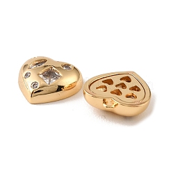 Brass & Clear Cubic Zirconia Charms&nbsp;KK-G558-02G