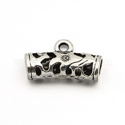 Tibetan Style Alloy Hollow Tube Bail Beads Tube Bails&nbsp;X-TIBEB-O004-46