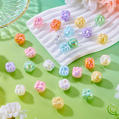 32Pcs 8 Colors UV Plating Opaque Acrylic Beads&nbsp;MACR-TA0002-63