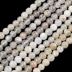 Natural White Moonstone Beads Strands&nbsp;G-C277-A01-6mm