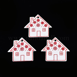 Christmas Spray Painted Wood Big Pendants&nbsp;WOOD-N005-104