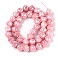 Anti-Tarnish Electroplate Glass Beads Strands&nbsp;LS-GLAA-N010-10mm-04