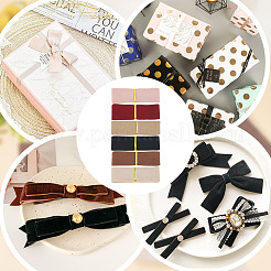 6Pcs 6 Colors Flat Faux Suede Fabric Ribbons&nbsp;OCOR-BC0006-14A