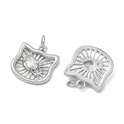 SHEGRACE Brass Clear Cubic Zirconia Charms&nbsp;XGRQ4G410-693P