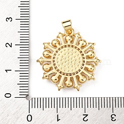 Brass Micro Pave Cubic Zirconia Pendants&nbsp;KK-K408-14G