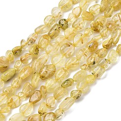 Natural Gold Rutilated Quartz Beads Strands&nbsp;G-K395-A09-01