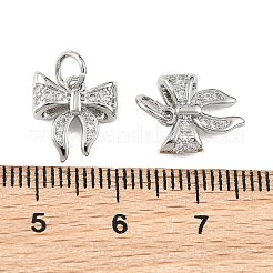 SHEGRACE Brass Micro Pave Clear Cubic Zirconia Charms&nbsp;XGRQ4N997-736P