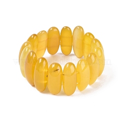 Oval Natural Agate Beaded Stretch Bracelets for Women Men&nbsp;G-Q601-23H