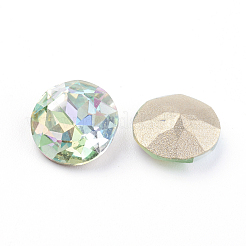 Pointed Back & Back Plated K9 Glass Rhinestone Cabochons&nbsp;RGLA-J012-8mm-214LS