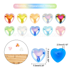 1000Pcs 10 Colors ABS Plastic Imitation Pearl Cabochons&nbsp;PACR-AR0001-03
