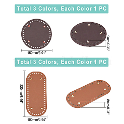 6Pcs 6 Styles Imitation Leather Knitting Crochet Bags Bottom&nbsp;DIY-PH0006-58